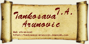 Tankosava Arunović vizit kartica